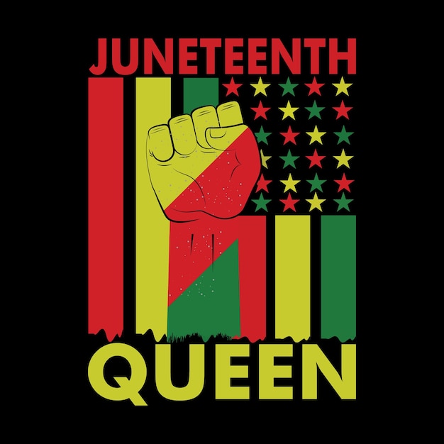 Vector juneteenth t-shirtontwerp