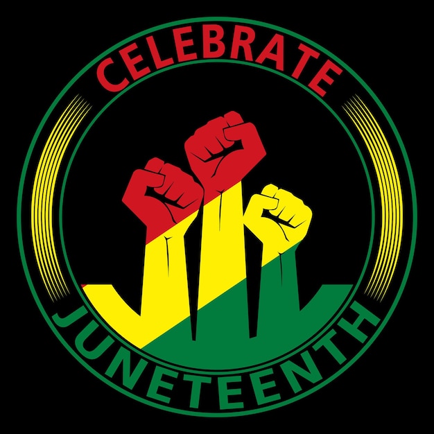 Juneteenth T-shirts Ontwerp Premium Vector