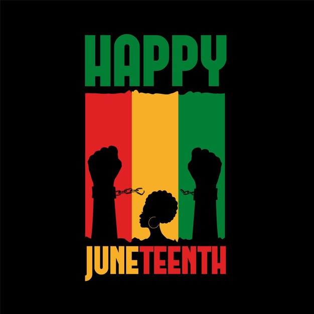 벡터 juneteenth tshirt 디자인 프리미엄 벡터