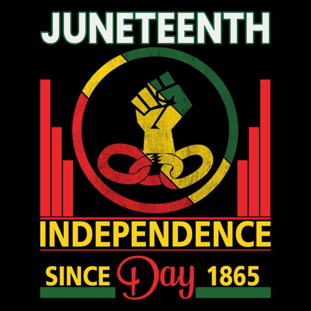 Juneteenth 티셔츠 디자인 프리미엄 벡터