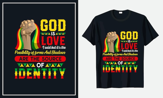 Juneteenth 인쇄 술 tshirt 디자인 모음 프리미엄 벡터