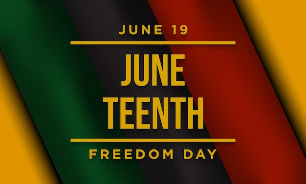 Juneteenth Vrijheidsdag Achtergrond Ontwerp Banner Poster Wenskaart Vector Illustratie