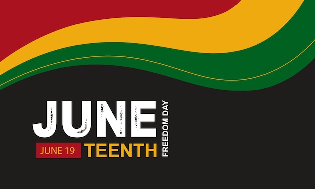 Juneteenth Vrijheidsdag Afro-Amerikaanse Onafhankelijkheidsdag Vector abstracte banner