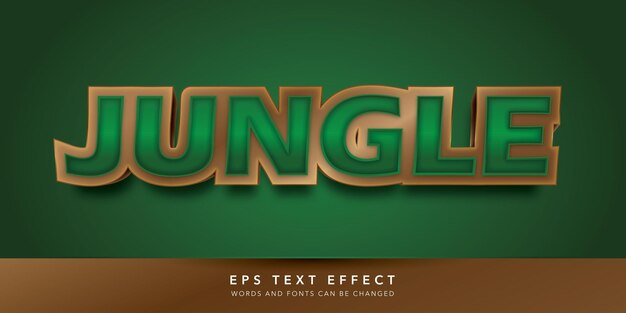 jungle 3d bewerkbaar teksteffect