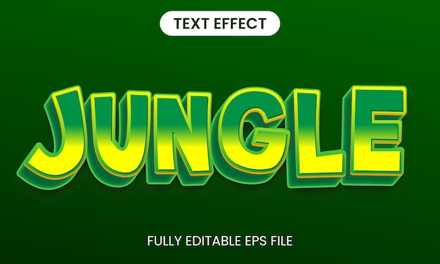 Jungle 3d bewerkbaar teksteffect