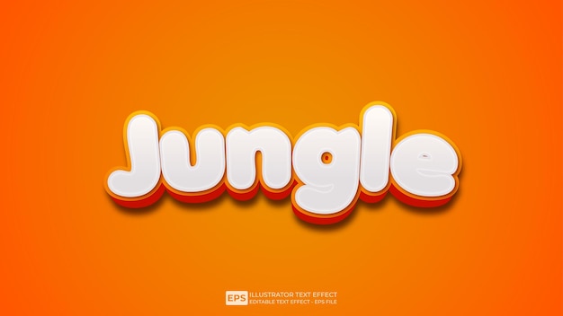 Jungle 3D editable text effect font