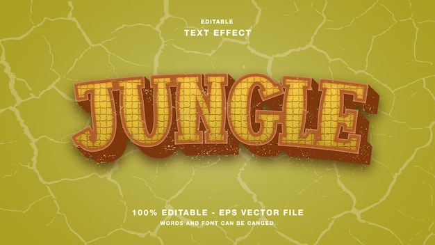 Jungle 3D Editable Text Effect