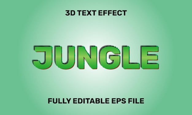 Джунгли 3D текстовый эффект