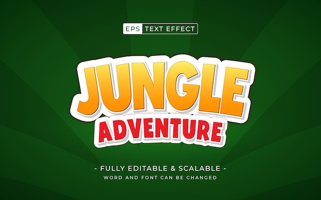 Jungle adventure editable text effect style template