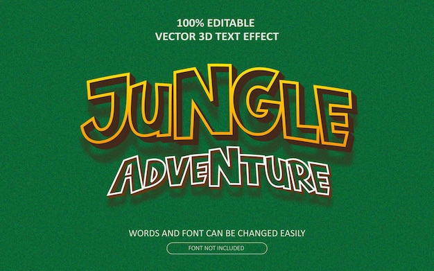 Jungle adventure editable text effect template