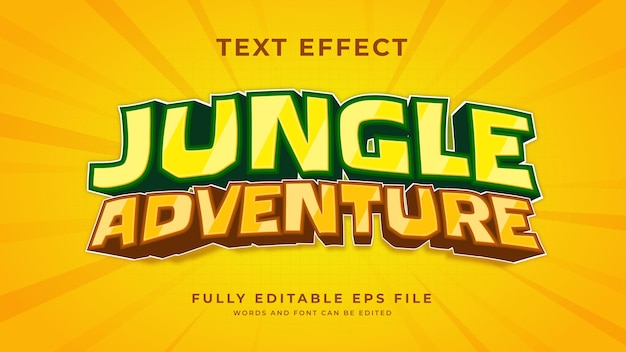 Jungle adventure editable text effect