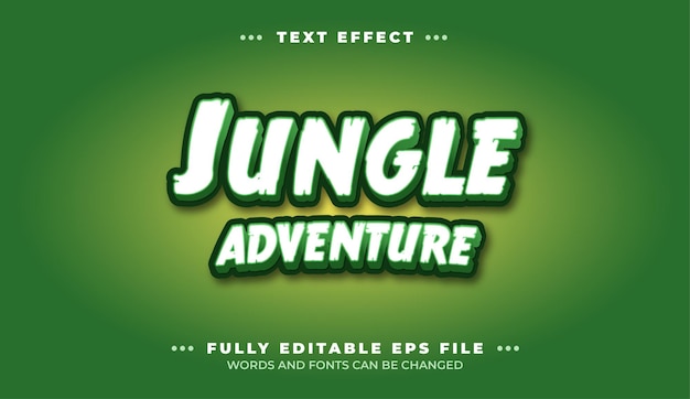 Jungle adventure text effect free vector