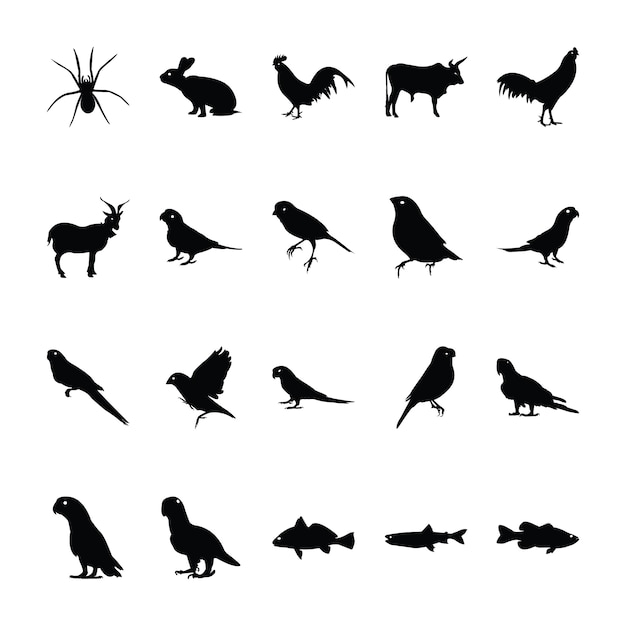 Jungle Animal pictograms Collection