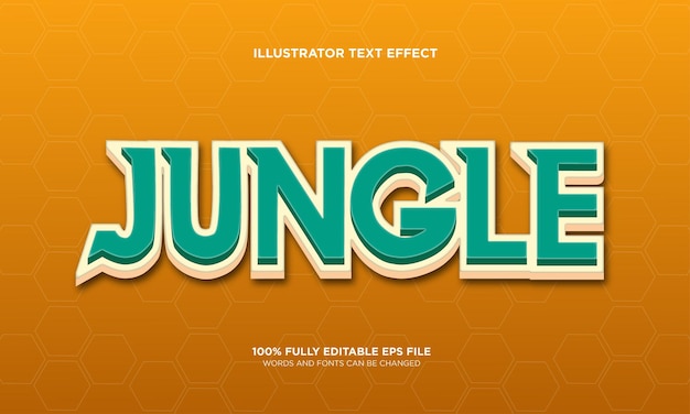 Jungle bewerkbaar teksteffect