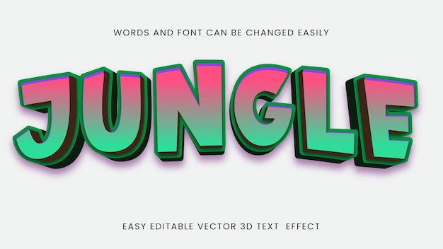 jungle bewerkbare teksteffecten