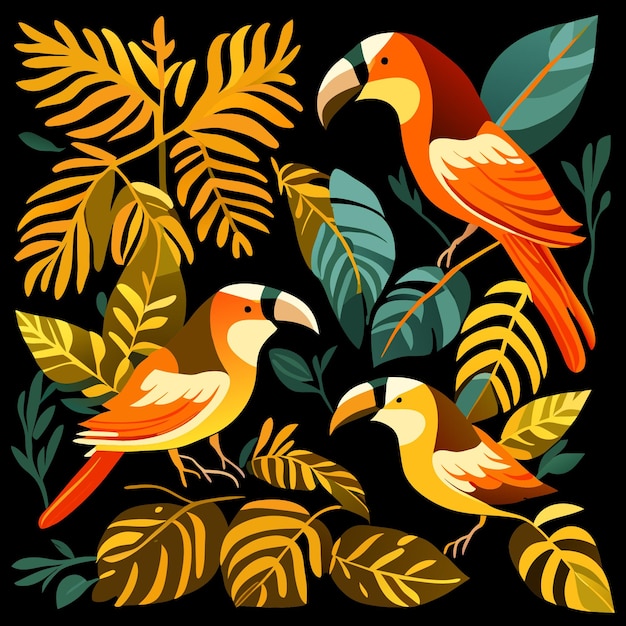 Jungle Bird Conceptual Illustrations