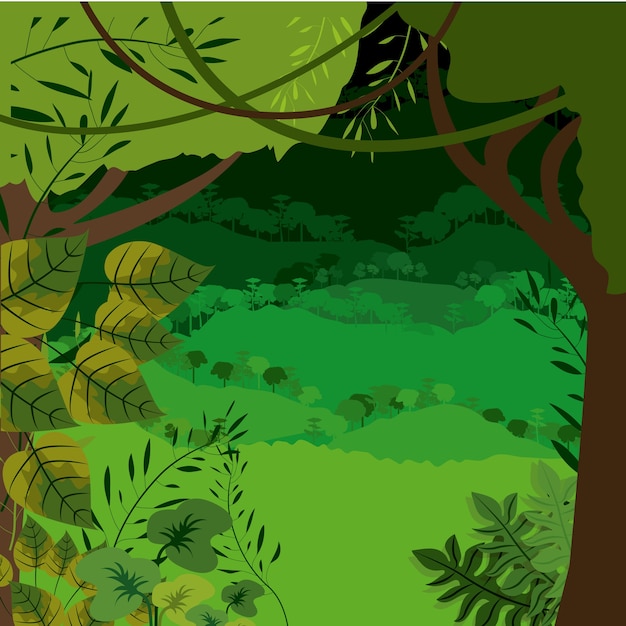 Vector jungle design