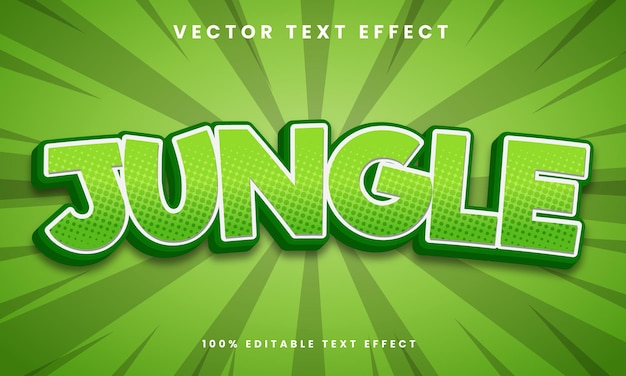 Jungle editable 3d text effect style