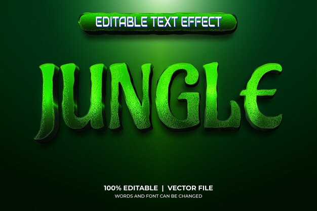 Jungle editable text effect style