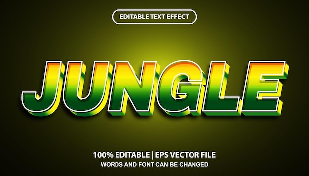 Jungle editable text effect template