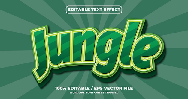 Jungle editable text effect