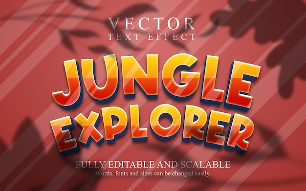 Jungle explorer 3d editable text effect