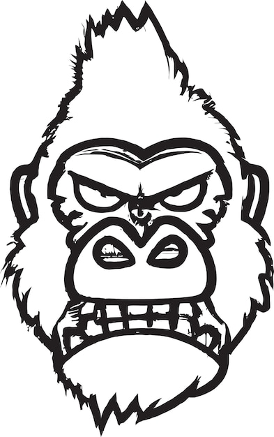 Jungle Gorilla logo sjabloon