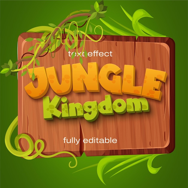 Jungle kingdom text effect