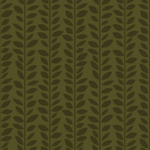 Jungle leaves vector pattern seamless botanical print garland background