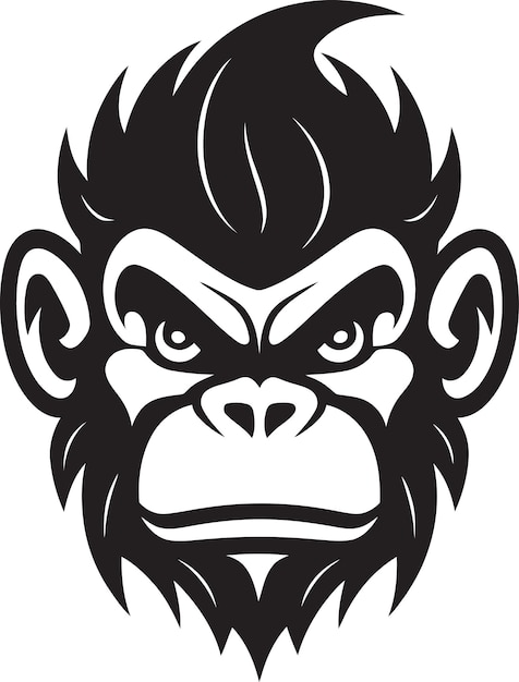 Jungle Noir Vector Ape Art