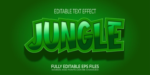 Jungle-teksteffect met 3D-letters en met frisse kleuren