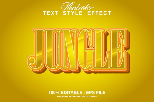 Jungle text effect editable