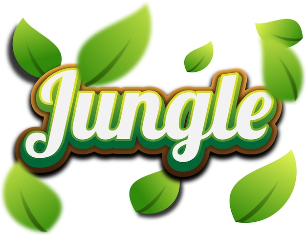 Jungle text effect editable