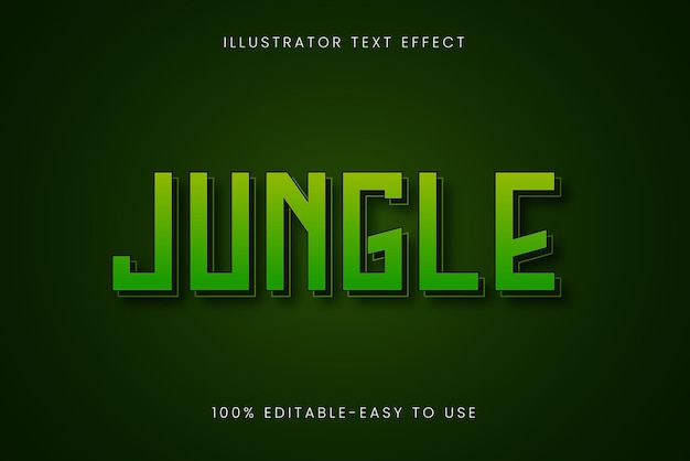 Текстовый эффект джунглей