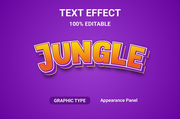Текстовый эффект джунглей