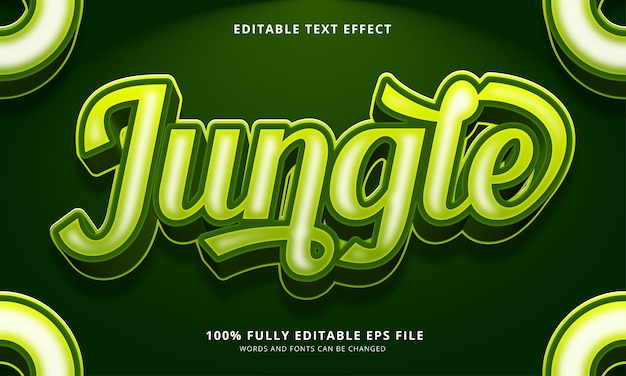 Jungle text style editable text effect