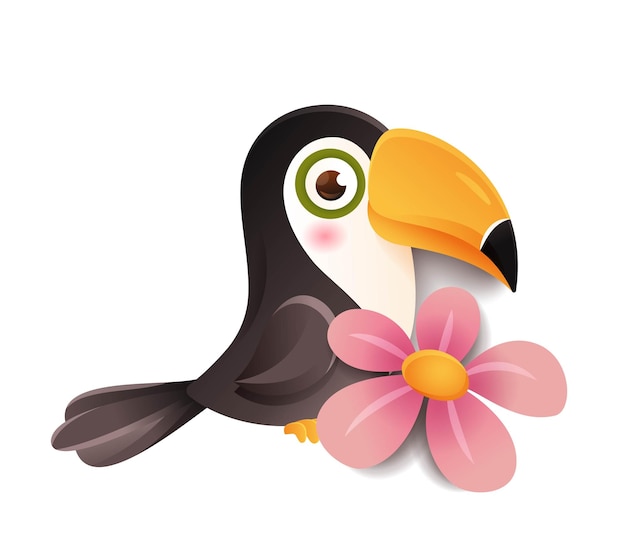 Vector jungle toucan icon