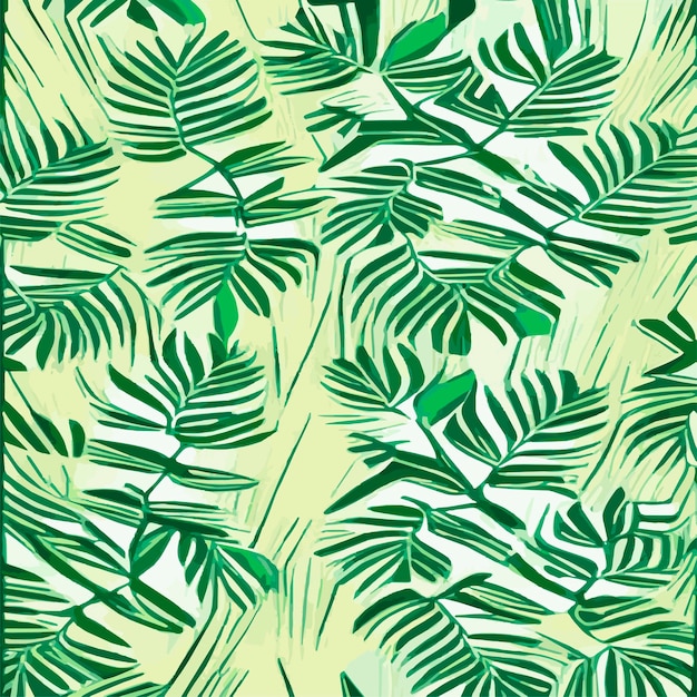 Jungle vectorillustratie met tropische bladeren patroon Trendy zomer print Exotisch naadloos patroon turkoois