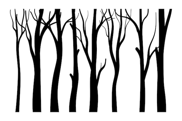 Jungle wood without leaves vector individual element collections