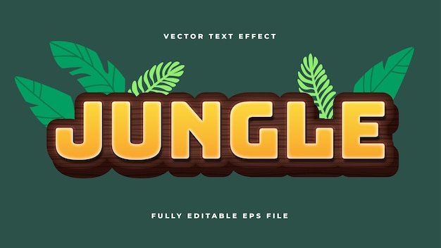 Jungle wooden 3d text effect