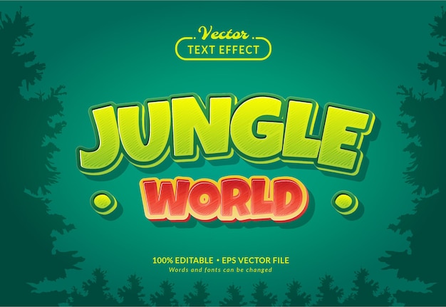 Jungle world editable text effect