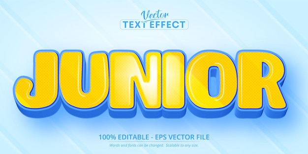 Junior editable text effect