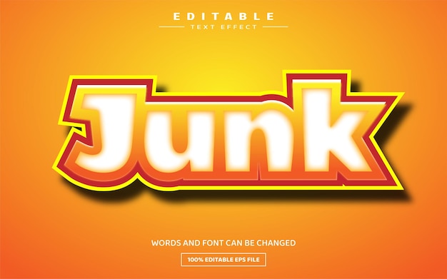 Junk 3d editable text effect template