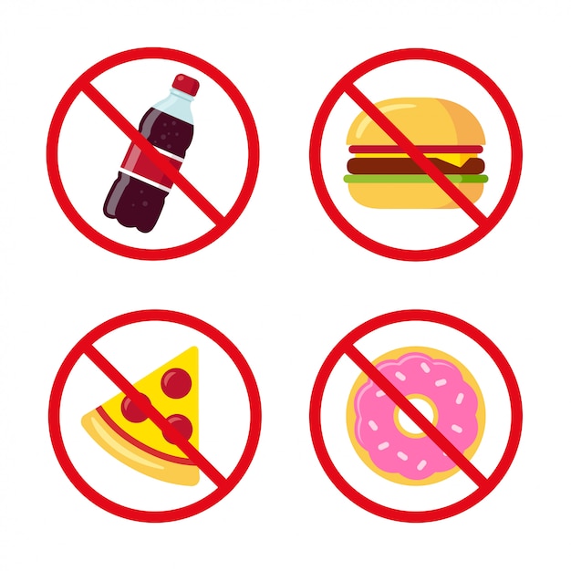 Vector junk food icons