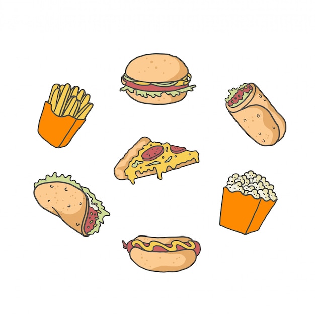 Vector junk food