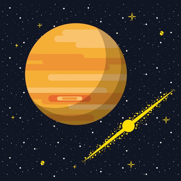 Юпитер над галактикой
