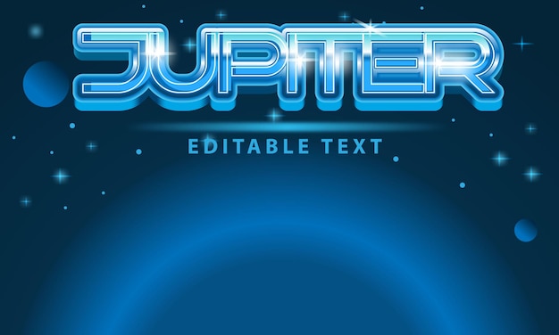 Vector jupiter text effect