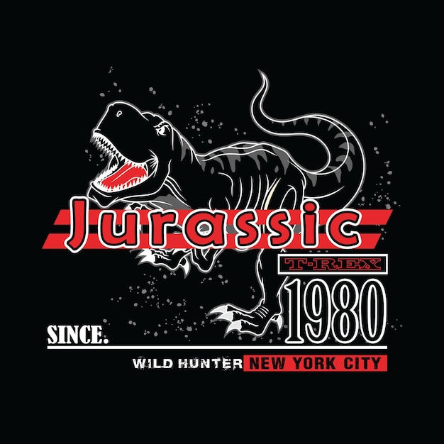 Jurassic typografie voor print t-shirt vector