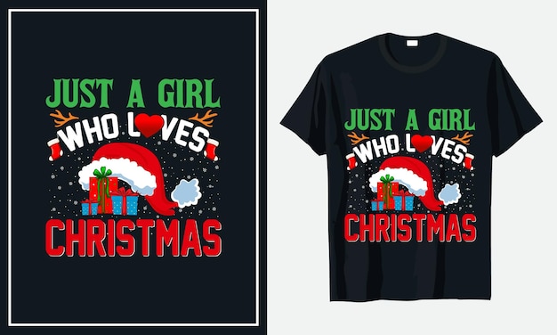 クリスマスのtシャツのデザインが大好きな女の子