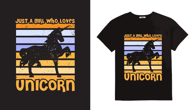 Просто девушка, которая любит unicorn tshirt design vector